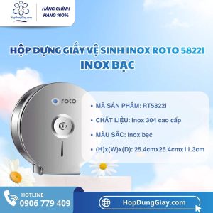 hop-dung-giay-ve-sinh-cuon-lon inox-roto5822i-khach-san