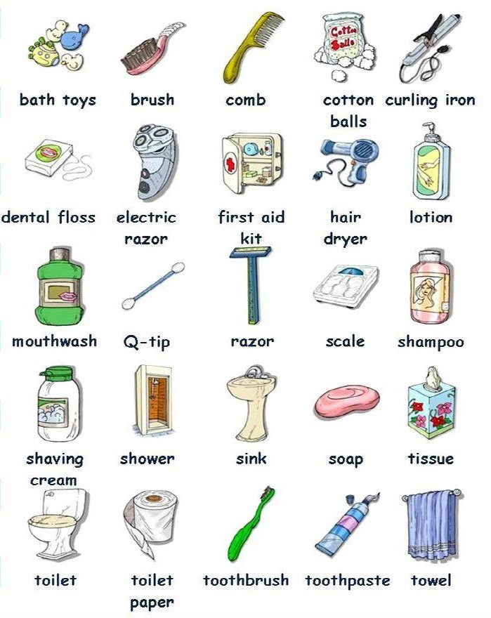 Các từ vựng tiếng Anh các thiết bị vệ sinh