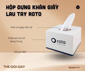 Thiết kế của hộp đựng khăn giấy rút Roto